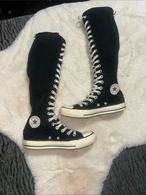 Knee-High Converse-Black & White